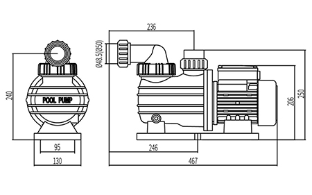 Bomba para piscina DXD-310TM