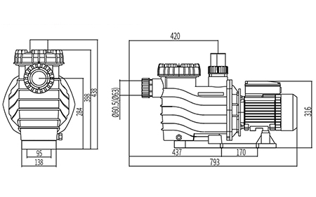 Bomba para piscina DXD-320YM
