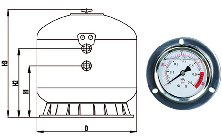 Filtro de arena comercial, CB-S1400  